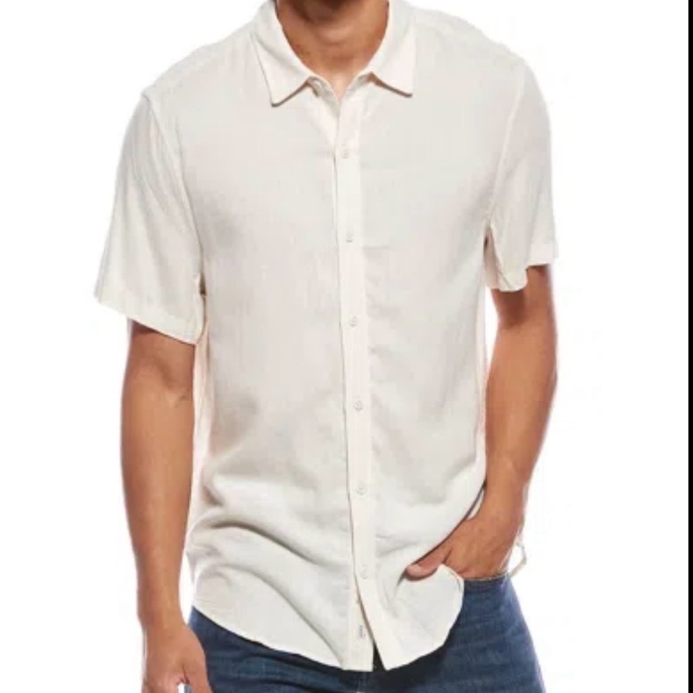 ONIA LINEN Cotton Textured Camp Shirt SIZE M NWOT
